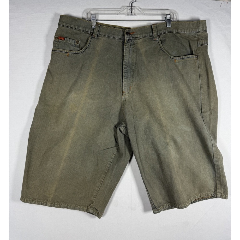 Vtg Karl Kani Jeans Denim Shorts 44 Baggy Hip Hop Streetwear Y2K Acid Wash